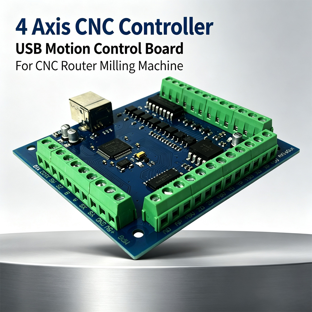Mach3 Usb Cnc Controller 4 Axis 100Khz - CNCモーションMACH3 4軸コントローラーカード 100KHz USB スムーズステッパーモーションブレークアウトコントロールボード 木工フライス盤用