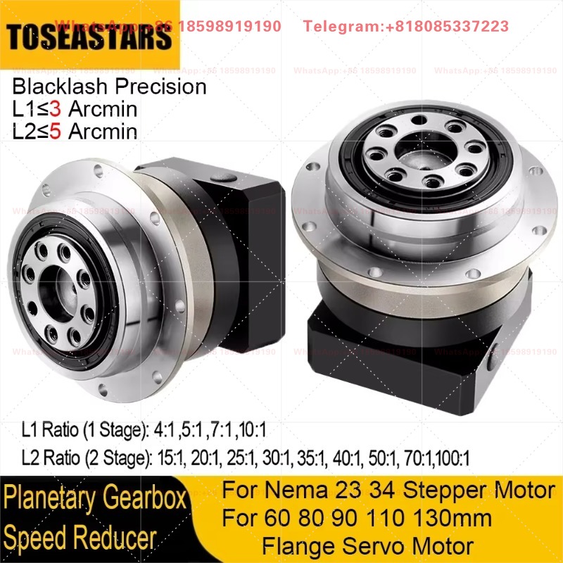 Planetary Gearbox Reducer Nema 23 34 - 高精度ヘリカルギア減速機、円盤型出力、NEMA 23、34ステッピングモーター、60、80、90、110、130mmサーボモーター用。